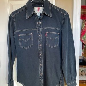 Levi’s Jeans for Women long sleeve western denim shirt-small